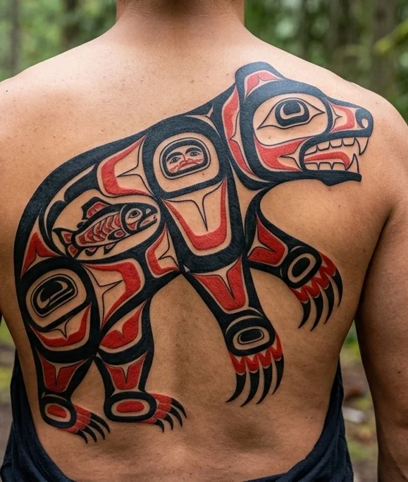 tattoo-culture-thetattooistcraft-traditional-haida-bear-totem-tattoo